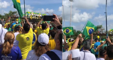 Manifestantes maranhenses fazem ato em defesa do presidente Bolsonaro e do voto impresso