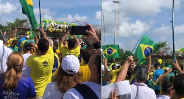 Manifestantes maranhenses fazem ato em defesa do presidente Bolsonaro e do voto impresso