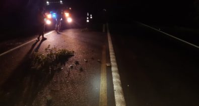Pedestre morre após ser atropelado por caminhonete na BR-136
