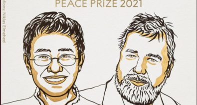 Jornalistas Maria Ressa e Dmitry Muratov recebem Nobel da Paz