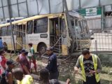 VÍDEO: Ônibus ‘sem freio’ atinge muro de terminal em São Luís