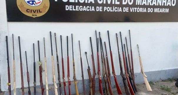 Polícia fecha fábrica clandestina de armas e apreende arsenal em Vitória do Mearim