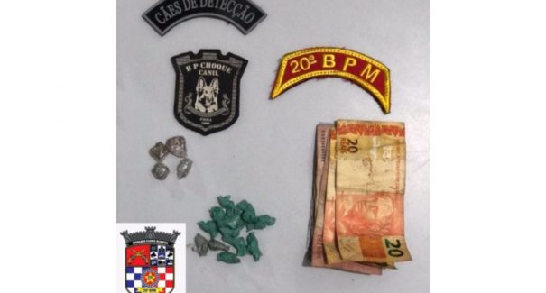 Polícia com ajuda de cão farejador localizam e apreendem drogas no bairro da Forquilha