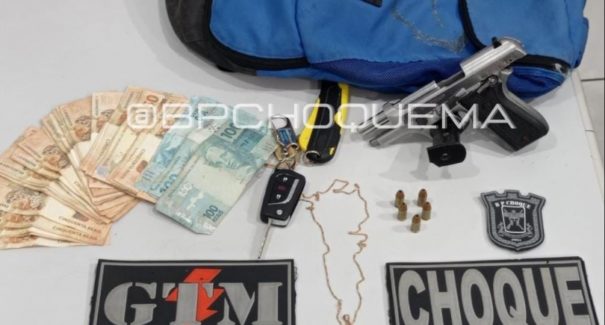 Dupla é detida por PMs de folga durante tentativa de sequestro em supermercado
