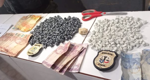 Homem é preso em flagrante com 300 porções de crack em Maracaçumé
