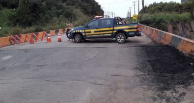 PRF informa interdição de trecho da BR-135 para obras no viaduto no Itaqui
