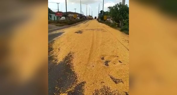 Homem é preso em flagrante após tentar roubar carga de milho
