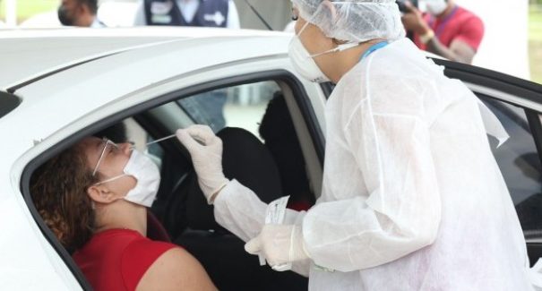 Governo contabiliza cerca de 8 mil testes no drive-thru do Parque do Rangedor