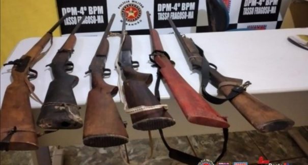 Polícia apreende sete armas de fogo são apreendidas em Tasso Fragoso