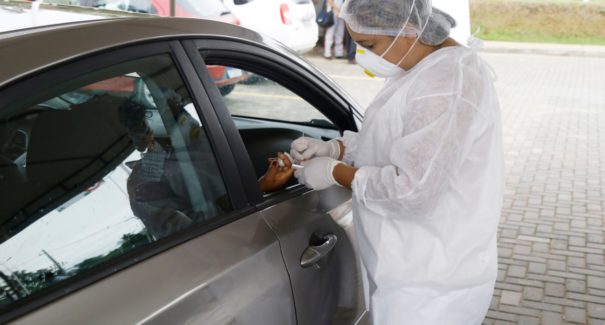 Drive-thru de testagem para a Covid-19 é disponibilizado a partir desta terça (25)