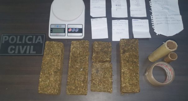 Dois quilos de maconha são apreendidos no Anjo da Guarda