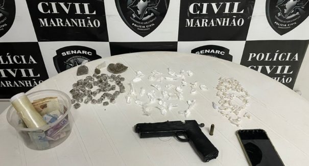 Dupla é presa suspeita de tráfico de drogas e porte ilegal de arma em Timon