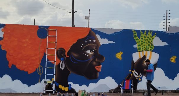 Arte em grafitti estampa muro de 150 metros da Equatorial Maranhão