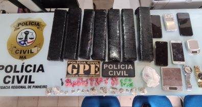 Três pessoas são presas e drogas são apreendidas na cidade de Pinheiro