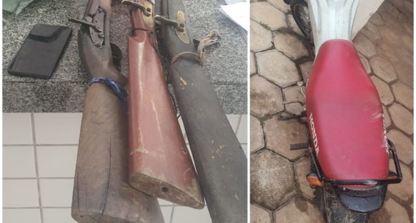 Trio é preso por suspeita de receptação e porte ilegal de arma de fogo