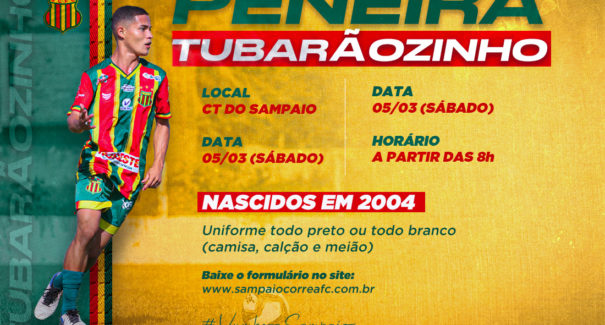 Sampaio Corrêa abre seleção de jovens talentos no futebol