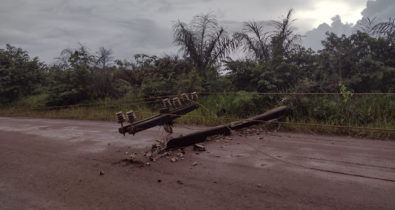 Homem morre eletrocutado após queda de poste em estrada do Maranhão