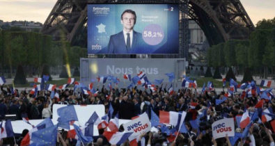 Macron é reeleito presidente da França com 57,6%