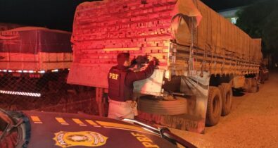 PRF apreende carga ilegal de madeira serrada na BR-230