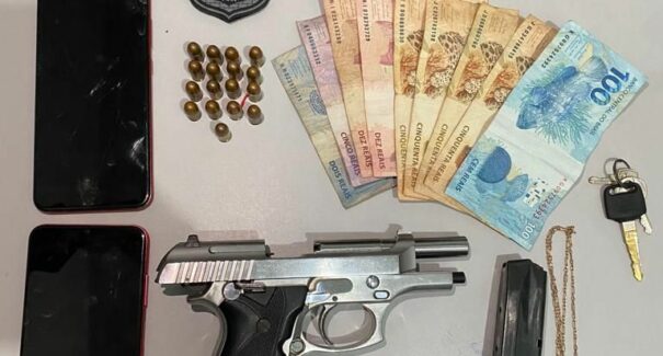 No Turu, homem é preso suspeito de porte ilegal de arma e cocaína