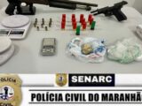 Armas e drogas são apreendidas pela polícia no bairro Cantinho do Céu
