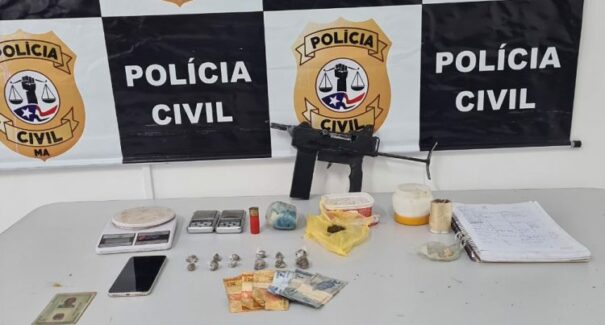 Homem é preso suspeito pelo crime de tráfico de drogas e posse ilegal de arma de fogo