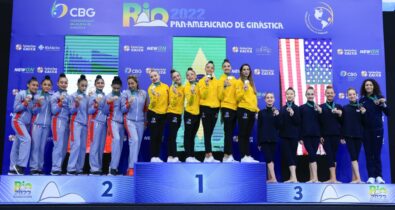 Seleção feminina é campeã por equipes no Pan de ginástica artística