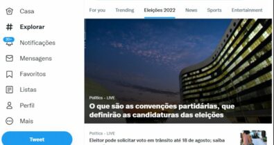 Twitter lança área com destaque para informações sobre as eleições 2022