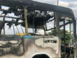 Mais um ônibus pega fogo na capital maranhense