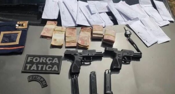 Trio é preso por roubar R$ 60 mil de empresário em agência bancária