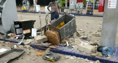 Em Codó, cofre de posto de combustível é explodido e roubado novamente