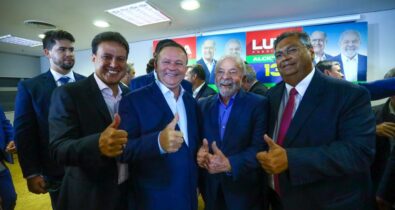 Comitiva de Carlos Brandão, Felipe Camarão e Flávio Dino se reúne com Lula, em São Paulo