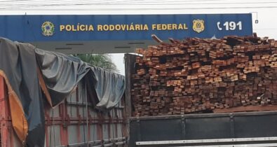 Polícia Rodoviária Federal apreende mais de 460m³ madeira ilegal, no Maranhão