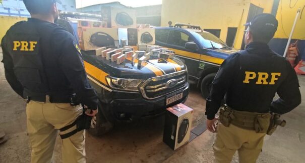 Nas cidades de Açailândia e Riachão, PRF apreende eletrônicos fruto de descaminho