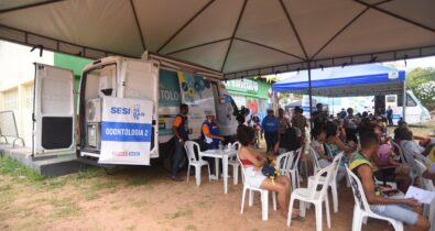 O SESI Itinerante promove atendimento médico na Comunidade do Maracanã
