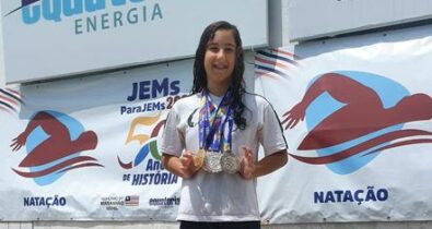 Nadadora Sofia Duailibe ganha quatro medalhas em competição de natação