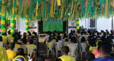 Cidade de Santa Inês ganha arena e transmite jogos da copa para população