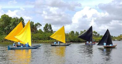 Regata de Canoas a Vela do Rio Preguiças é realizado em Barreirinhas