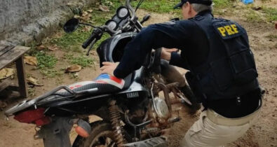Polícia Rodoviária Federal apreende motocicleta roubada na BR-222