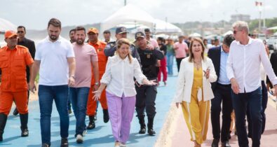 Governadora interina visita dois circuitos do Carnaval do Maranhão, em São Luís