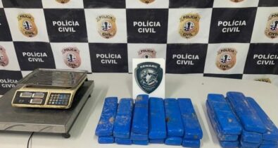 Homens são presos transportando 23 tabletes de maconha dentro de táxi, em São Luís
