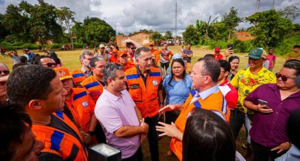 Brandão e comitiva do Governo Federal sobrevoam cidades maranhenses atingidas por enchentes