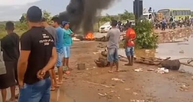 Moradores da comunidade Eugênio Pereira voltam a protestar e bloquear a rodovia MA-204
