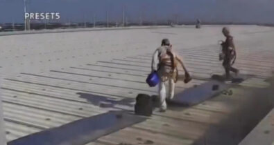 Vídeo mostra manutenção no telhado do Rio Anil Shopping antes do incêndio