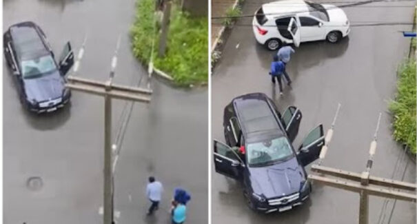 VÍDEO: Criminosos armados provocam batida e assaltam vítima em São Luís