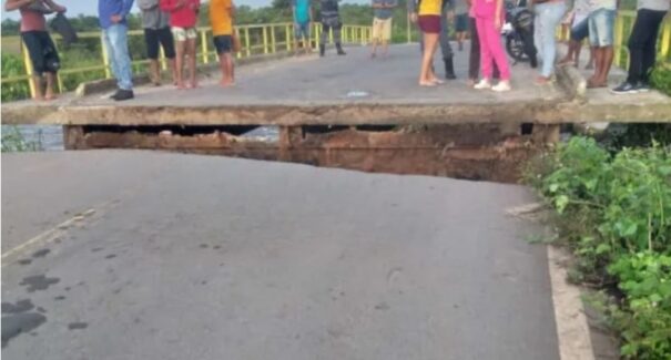 Após chuvas intensas, MA-317 se rompe na entrada de Cajari