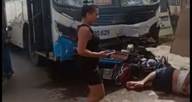 VÍDEO: Grave acidente envolvendo ônibus e duas motos deixa feridos no Jardim Tropical