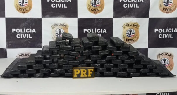 PRF apreende 70 kg de maconha em carro de luxo na BR-135