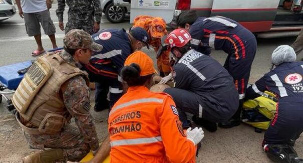 Idoso sofre infarto no retorno da Forquilha e é socorrido por policial