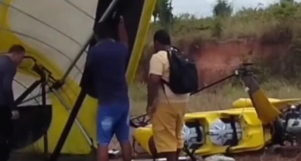 Aeronave do tipo ultraleve cai em Bom Jardim e atinge duas pessoas